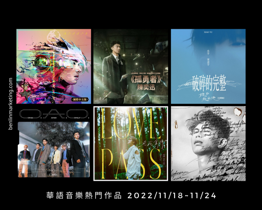 華語音樂熱門作品 2022/11/18~11/24