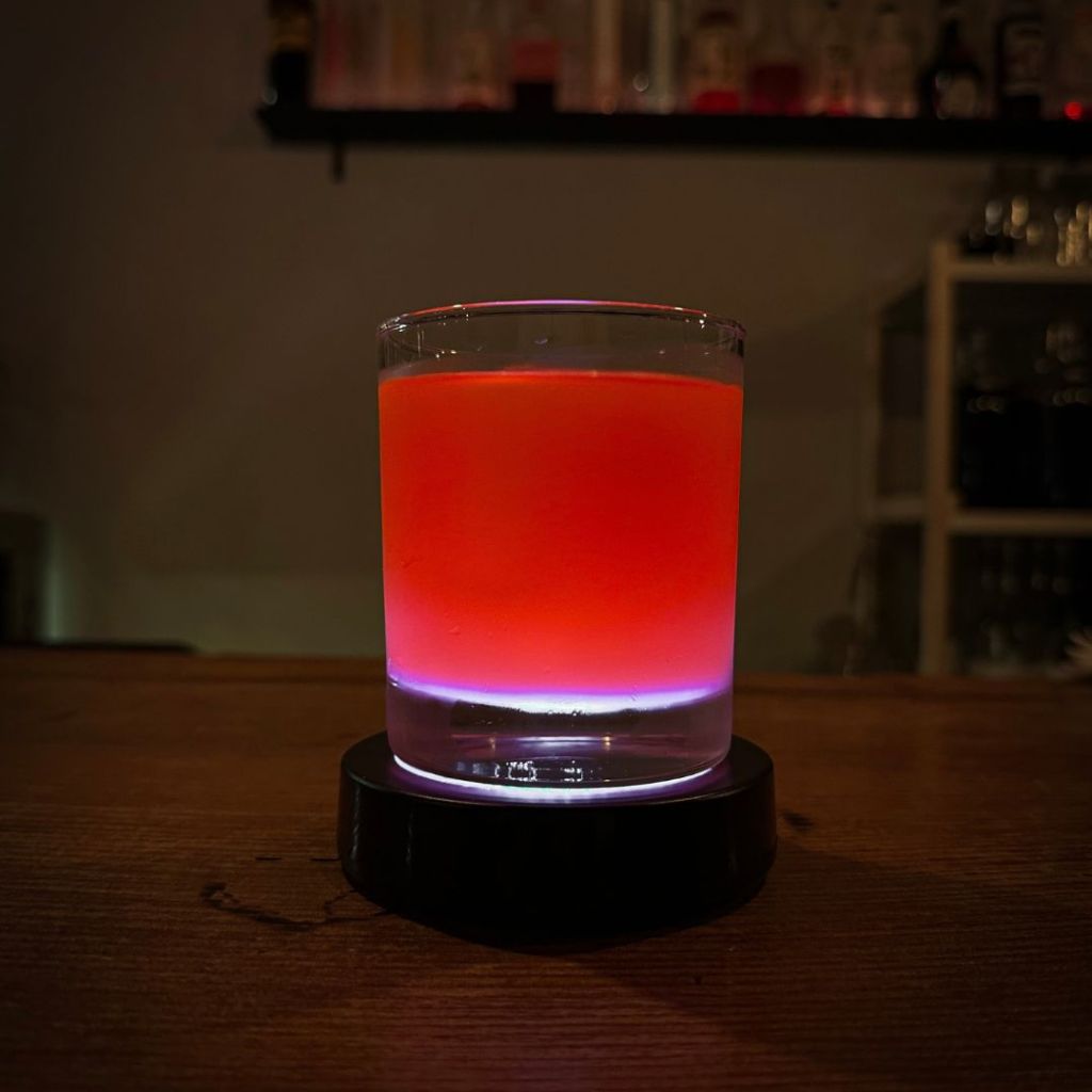 與枋square合作的調酒:粉色霞光