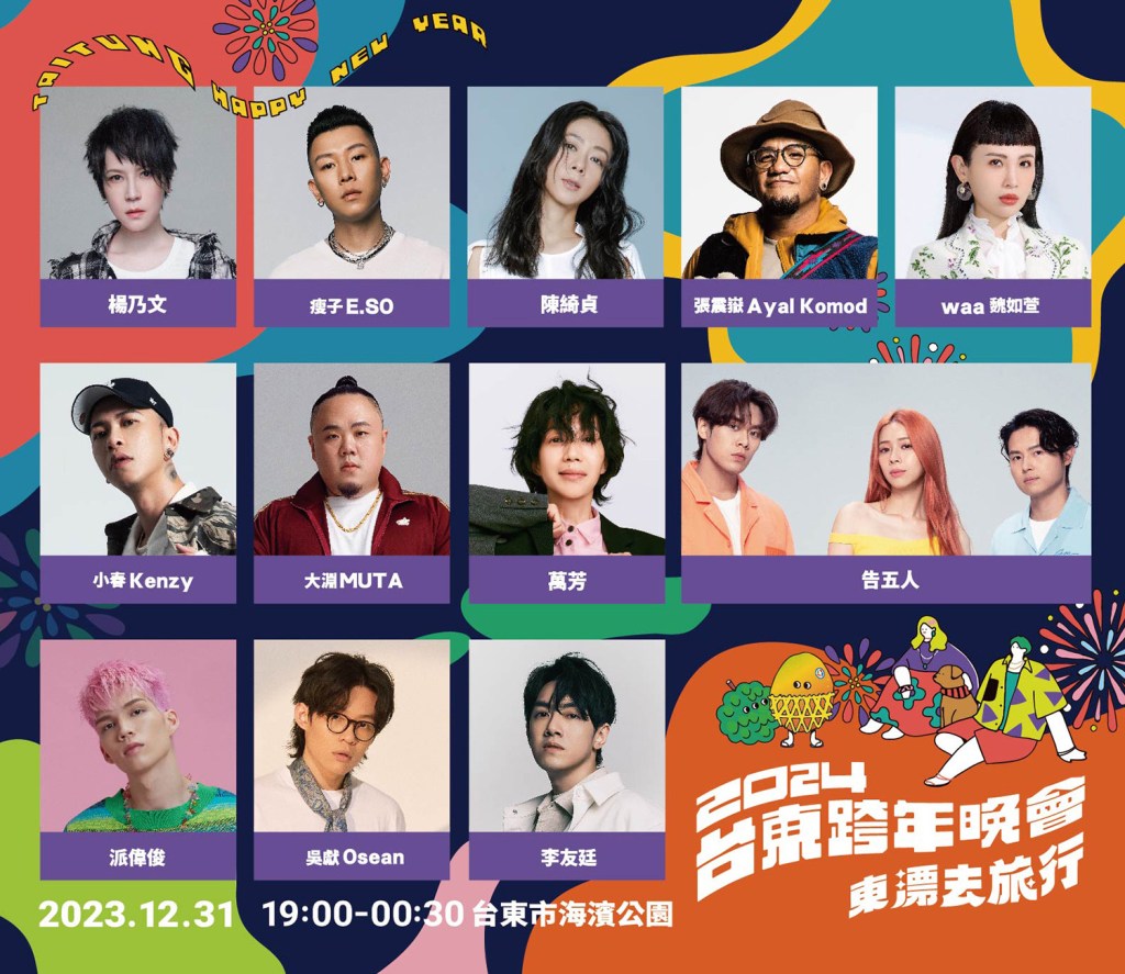 2024台東跨年晚會演出卡司