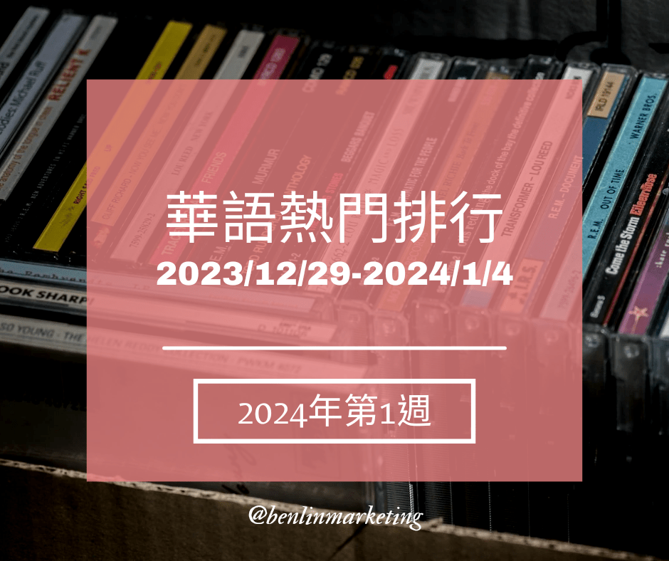 2024第1週 曹楊【極光】、鄭興【盆地】、U:NUS【途迷】分搶實銷冠軍 派偉俊和李浩瑋合作單曲奪下KKBOX新歌第1