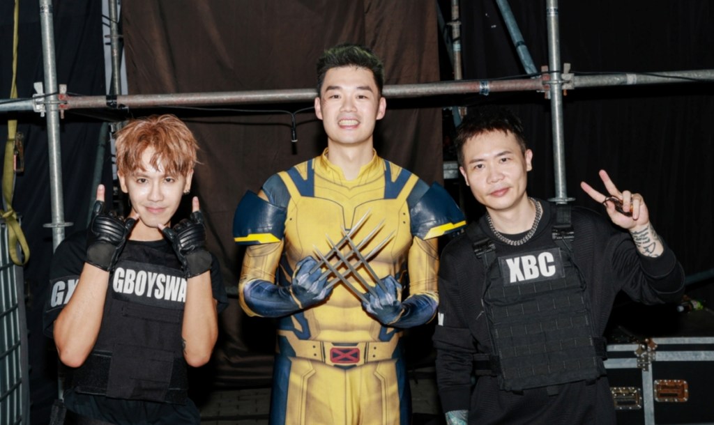 【bin】鼓鼓呂思緯、蕭秉治化身GX戰警 登2024桃園萬聖城搗蛋演出 最後驚喜合體「金鋼狼」裝扮的王齊麟 台上嗨跳「射手舞」