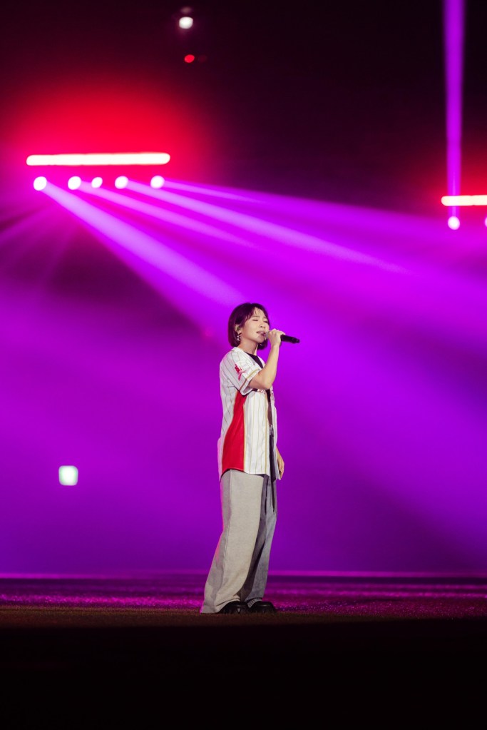 梁文音受邀登大巨蛋為味全龍首戰獻唱 (照片提供:味全龍球團)