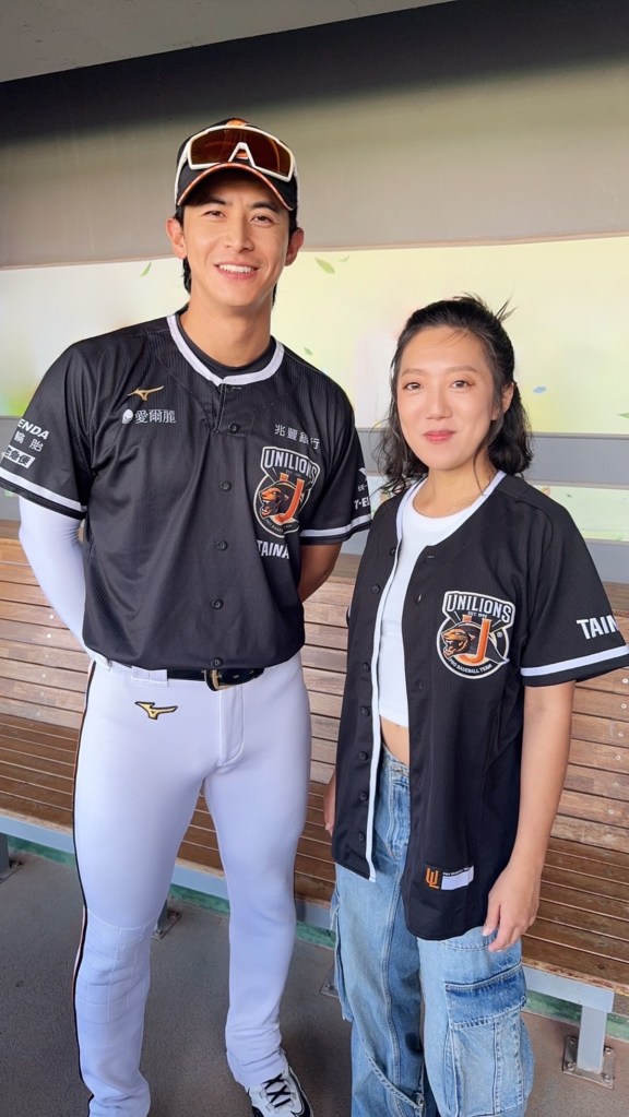 左起陳傑憲、李竺芯。（照片提供：統一7-ELEVEN獅）