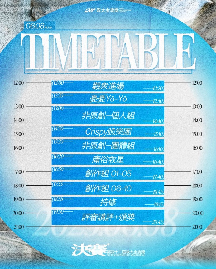 第四十二屆政大金旋獎決賽時間表