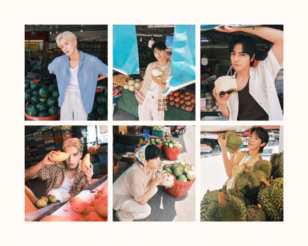 Ozone 在清邁當地水果攤拍攝 (原始照片提供:索尼音樂)